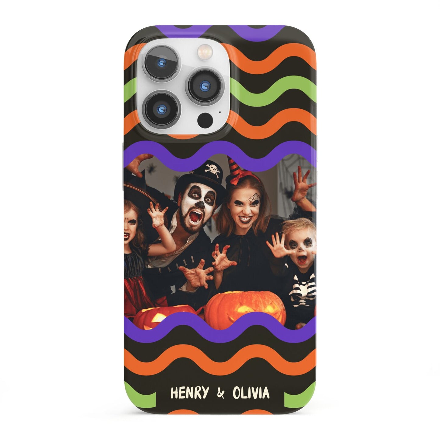 Personalised Halloween Colours Photo iPhone 13 Pro Full Wrap 3D Snap Case