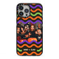 Personalised Halloween Colours Photo iPhone 13 Pro Max Black Impact Case on Silver phone