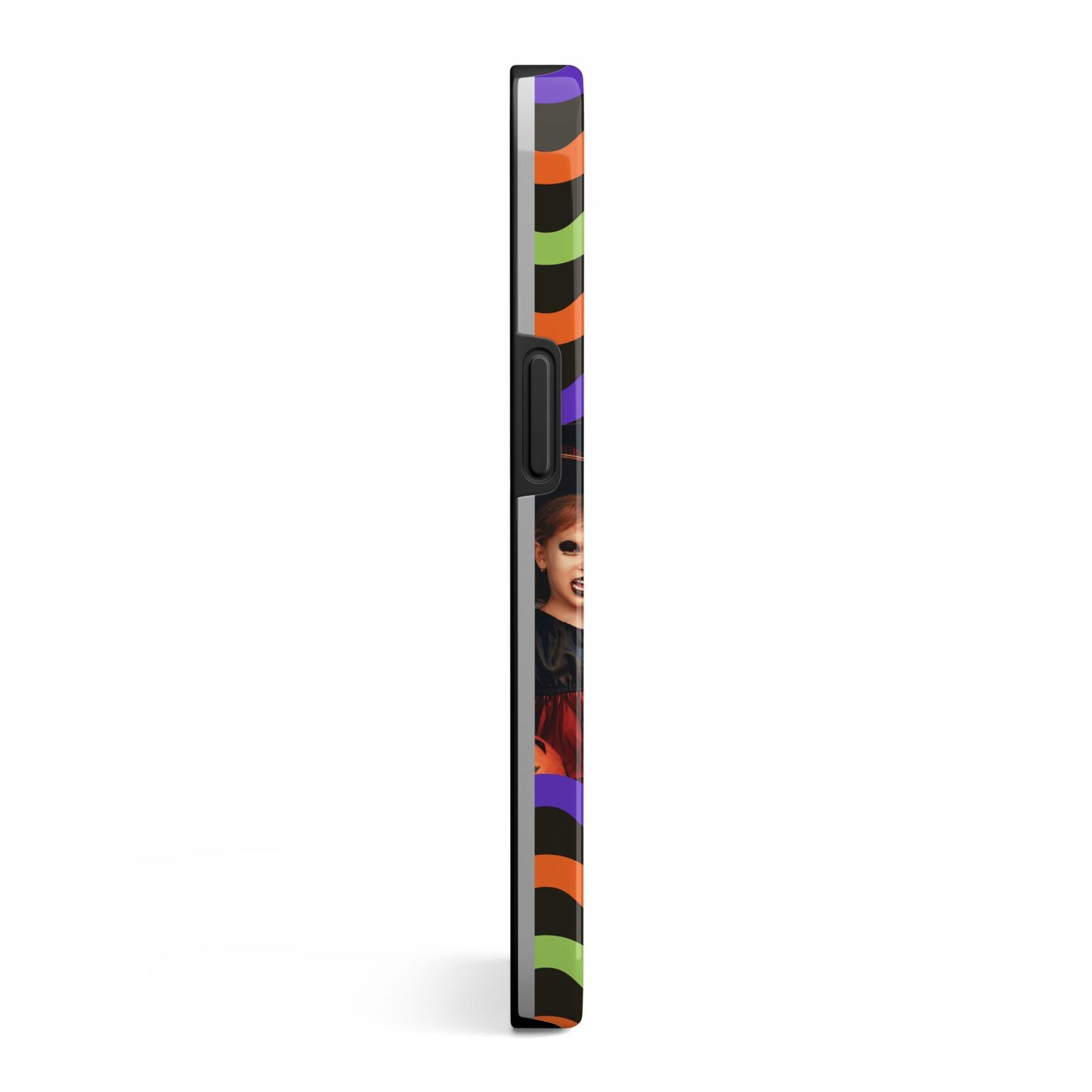 Personalised Halloween Colours Photo iPhone 13 Side Image 3D Tough Case