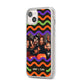 Personalised Halloween Colours Photo iPhone 14 Plus Clear Tough Case Starlight Angled Image