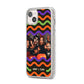 Personalised Halloween Colours Photo iPhone 14 Plus Glitter Tough Case Starlight Angled Image
