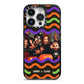 Personalised Halloween Colours Photo iPhone 14 Pro Black Impact Case on Silver phone