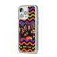 Personalised Halloween Colours Photo iPhone 14 Pro Max Glitter Tough Case Silver Angled Image