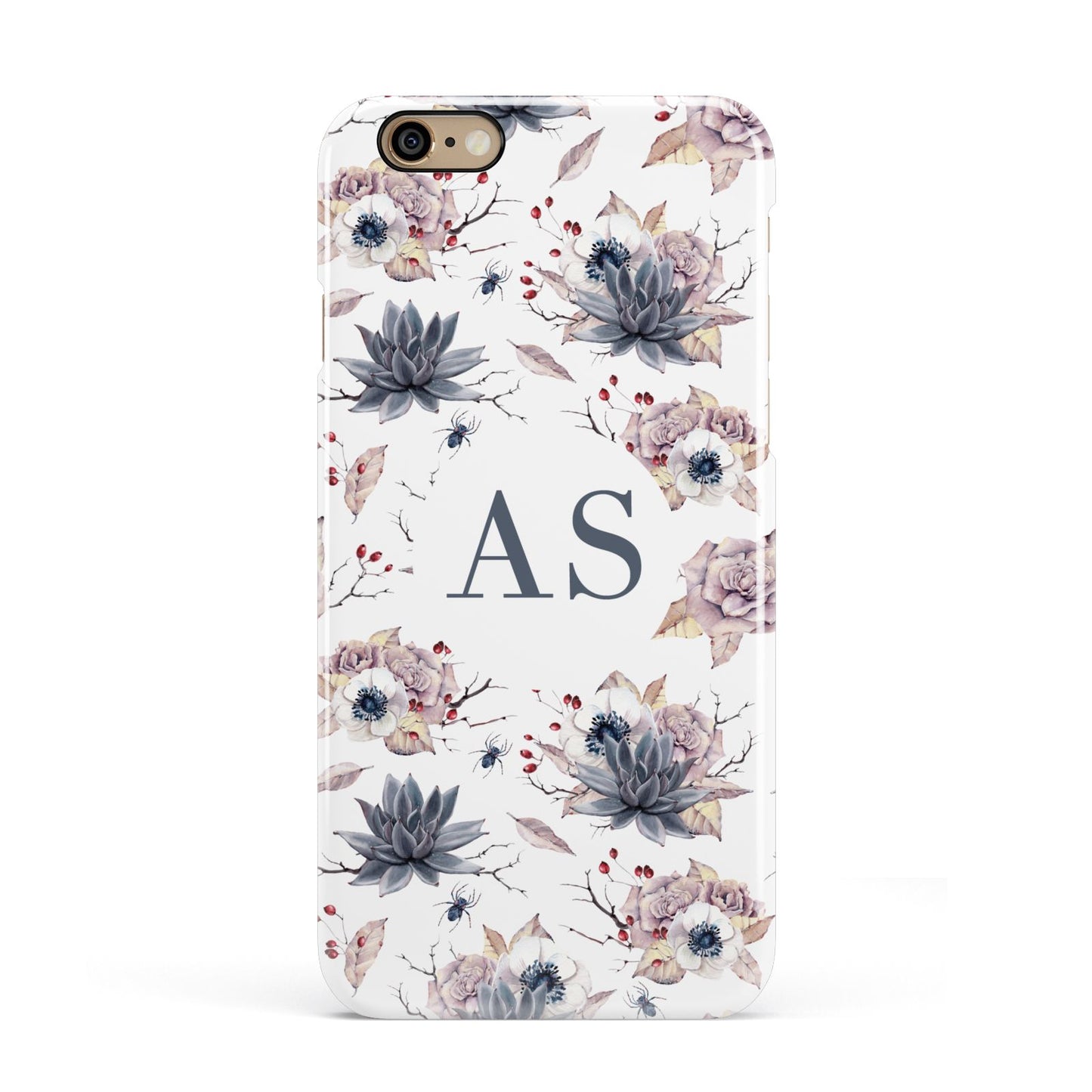 Personalised Halloween Floral Apple iPhone 6 3D Snap Case