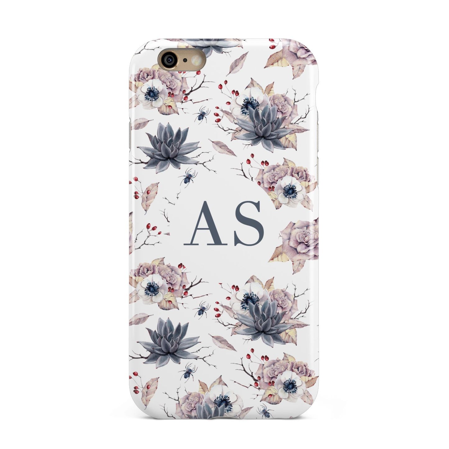Personalised Halloween Floral Apple iPhone 6 3D Tough Case