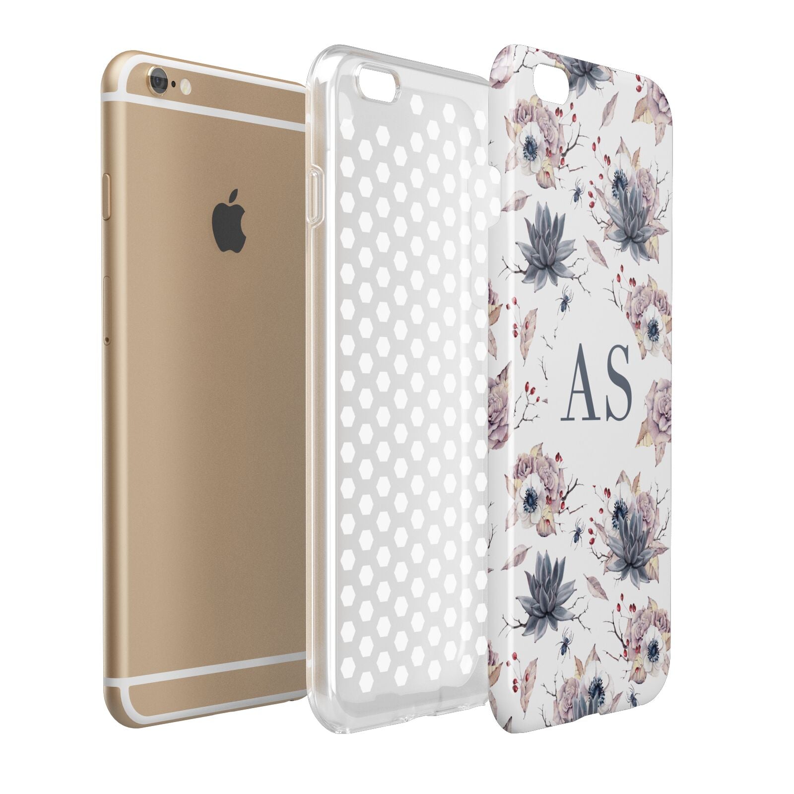 Personalised Halloween Floral Apple iPhone 6 Plus 3D Tough Case Expand Detail Image