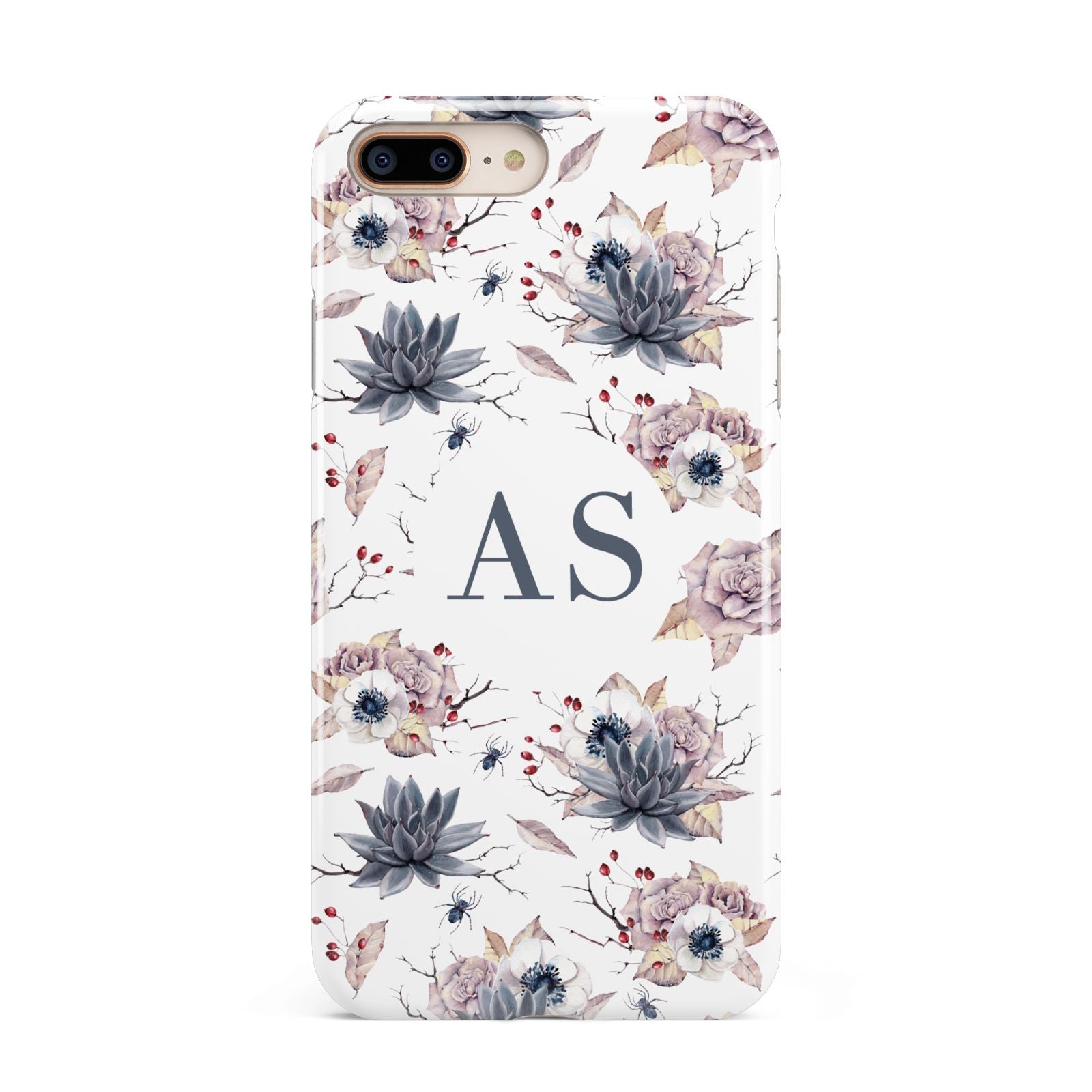 Personalised Halloween Floral Apple iPhone 7 8 Plus 3D Tough Case