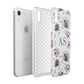 Personalised Halloween Floral Apple iPhone XR White 3D Tough Case Expanded view