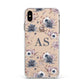 Personalised Halloween Floral Apple iPhone Xs Max Impact Case White Edge on Gold Phone