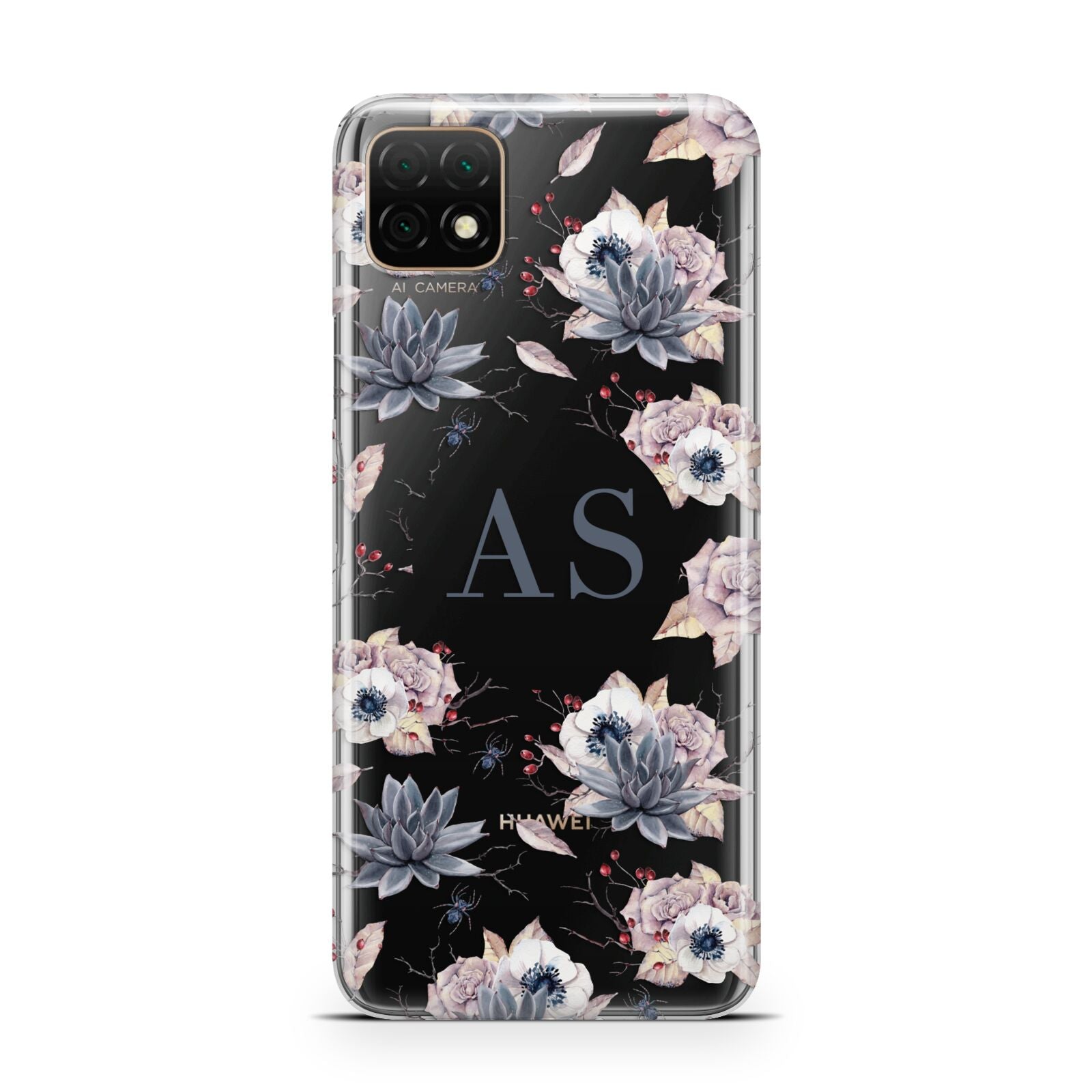 Personalised Halloween Floral Huawei Enjoy 20 Phone Case
