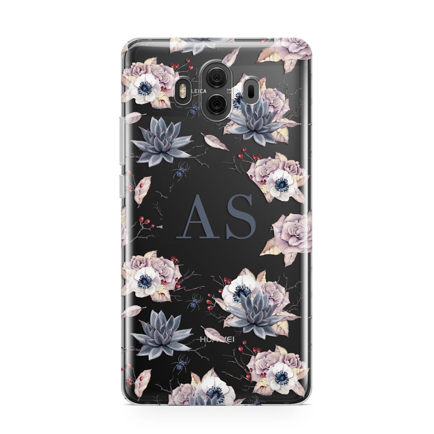 Personalised Halloween Floral Huawei Mate 10 Protective Phone Case