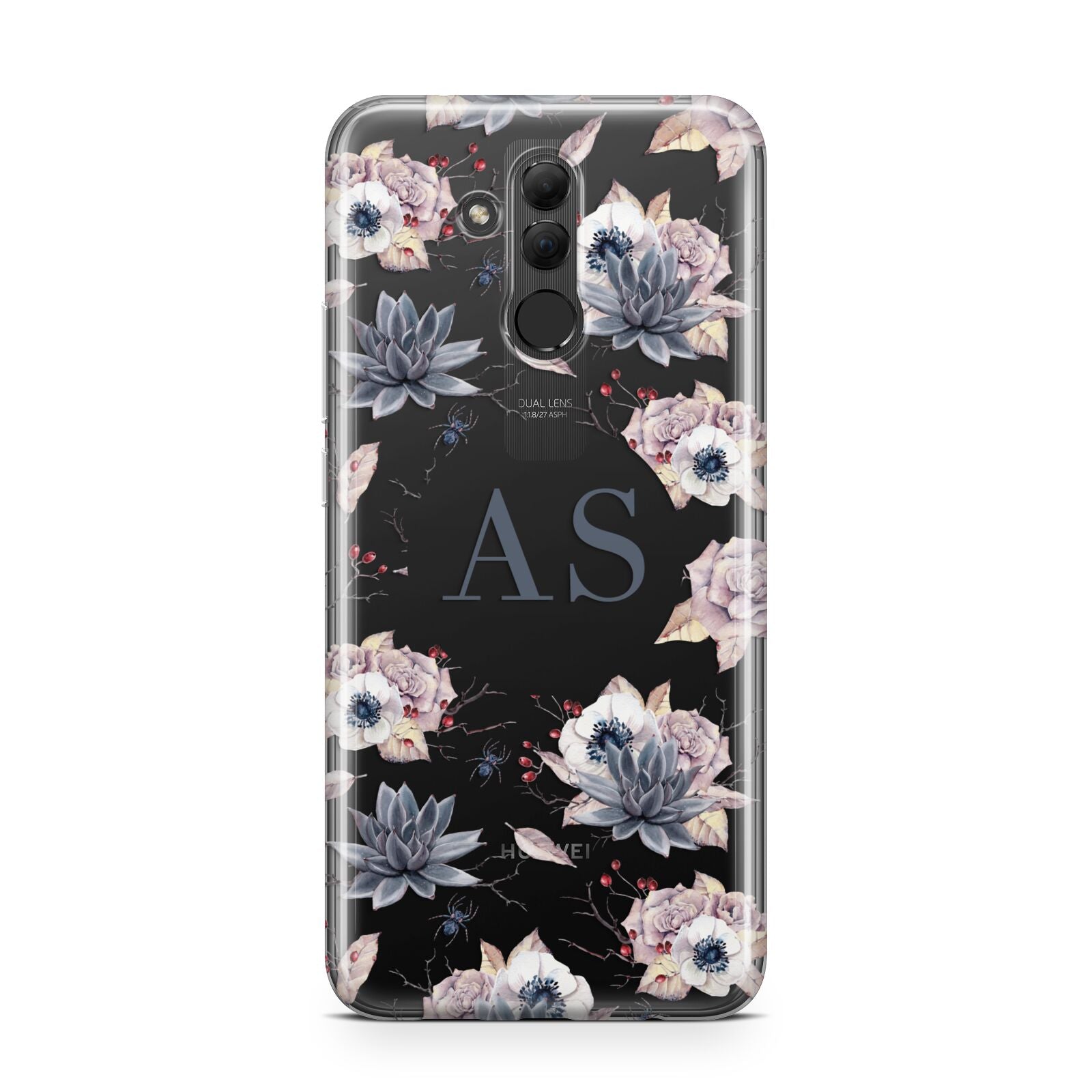 Personalised Halloween Floral Huawei Mate 20 Lite