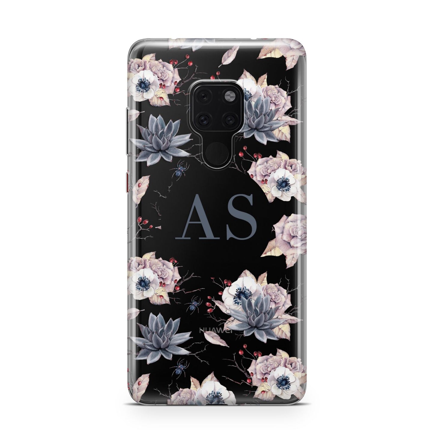 Personalised Halloween Floral Huawei Mate 20 Phone Case