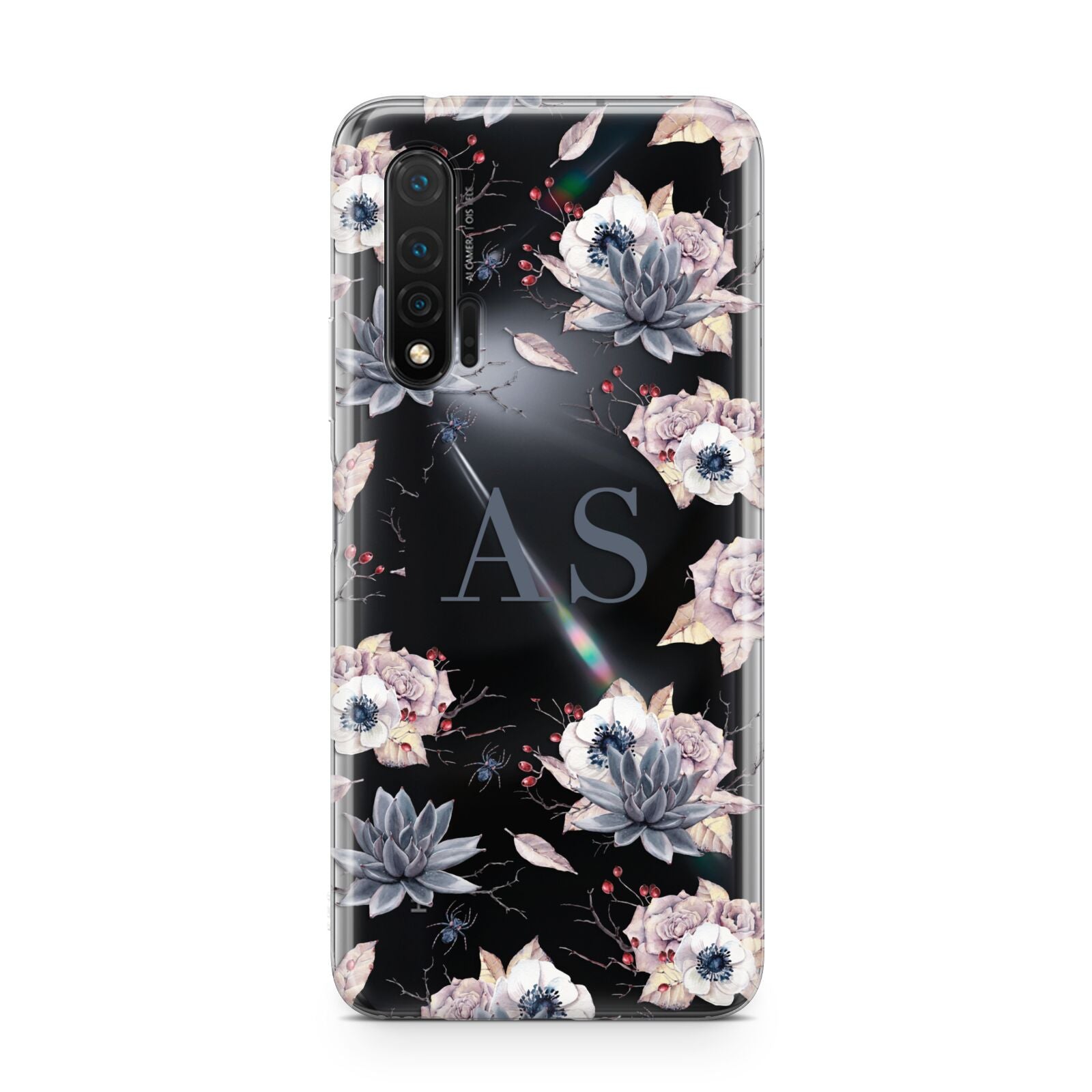 Personalised Halloween Floral Huawei Nova 6 Phone Case