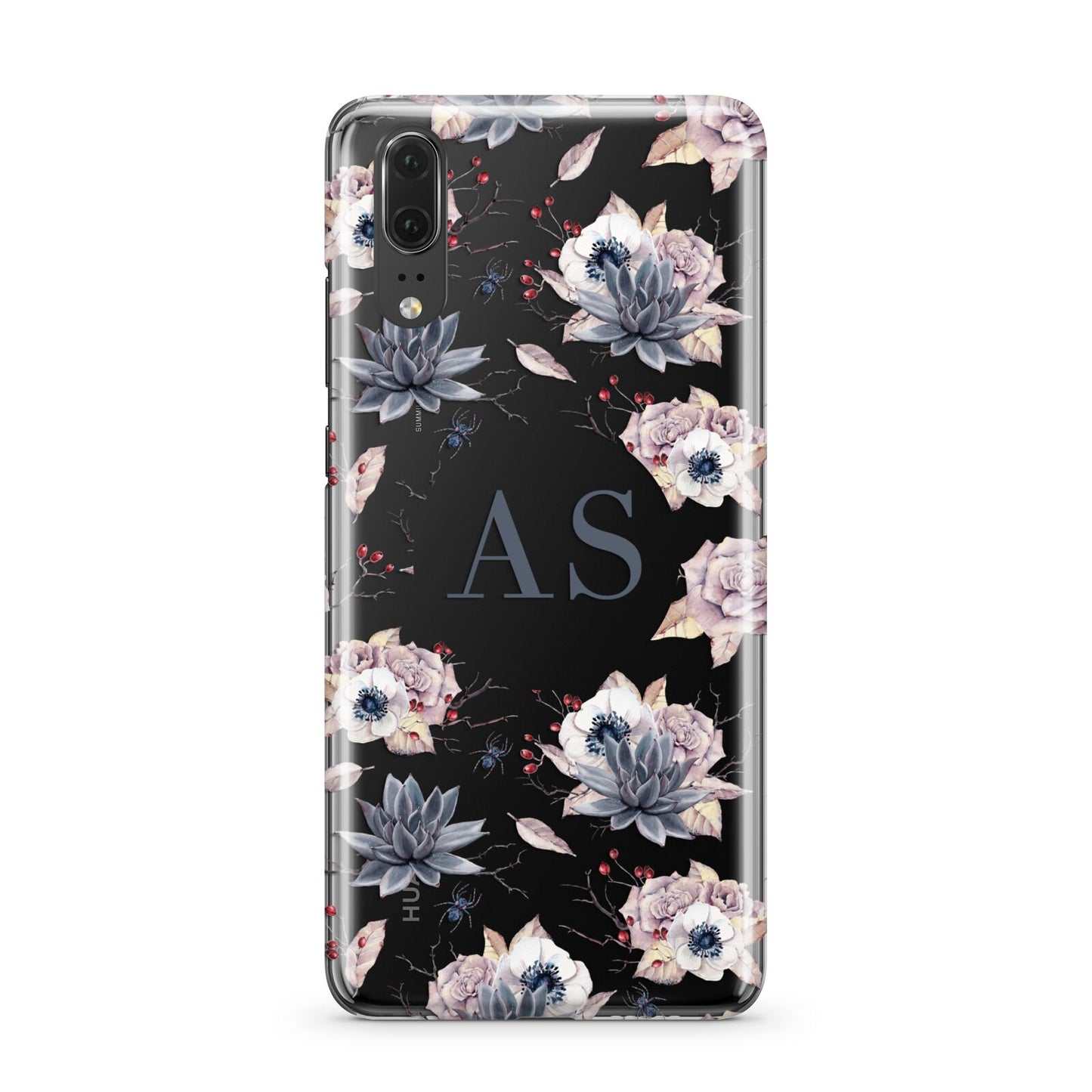 Personalised Halloween Floral Huawei P20 Phone Case