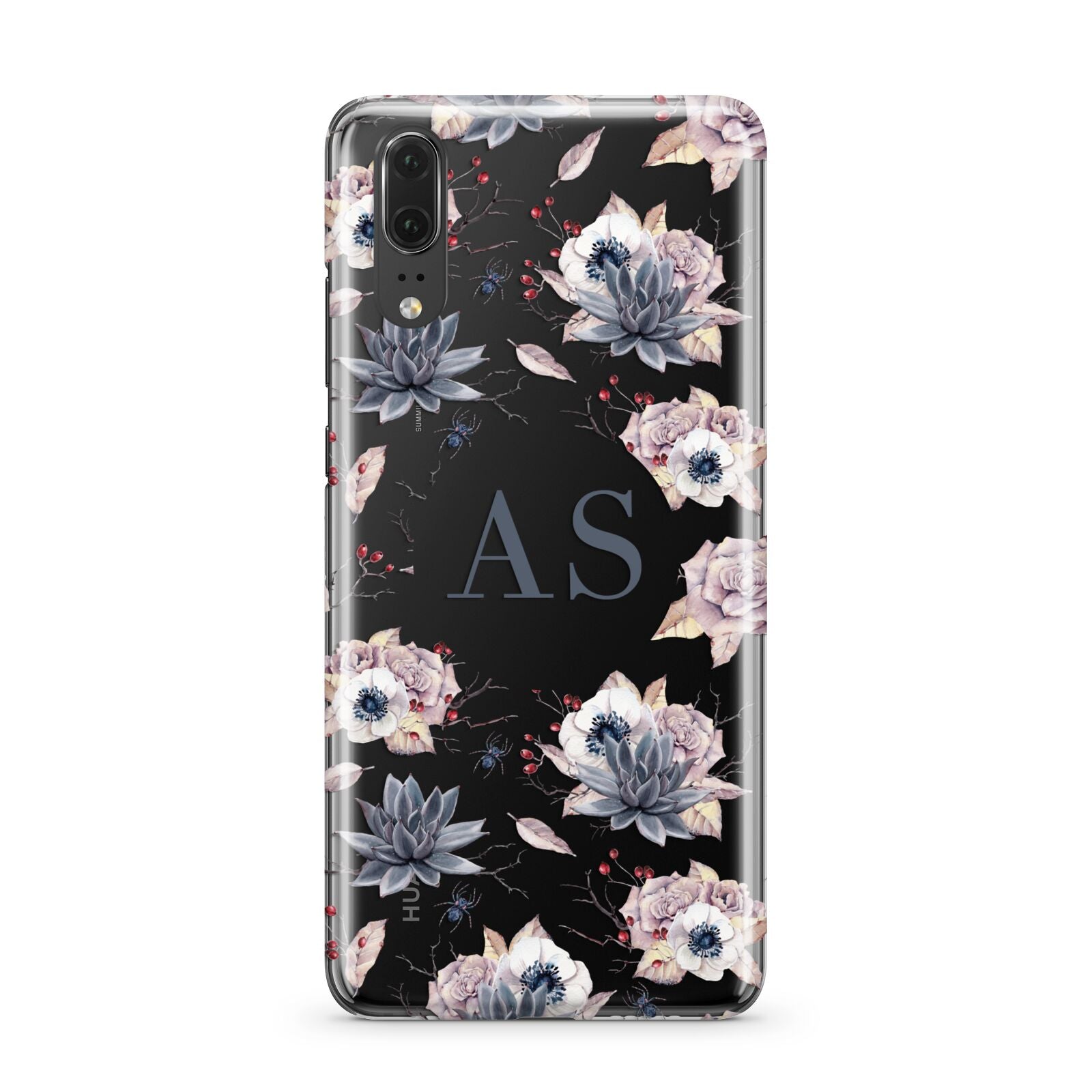 Personalised Halloween Floral Huawei P20 Phone Case