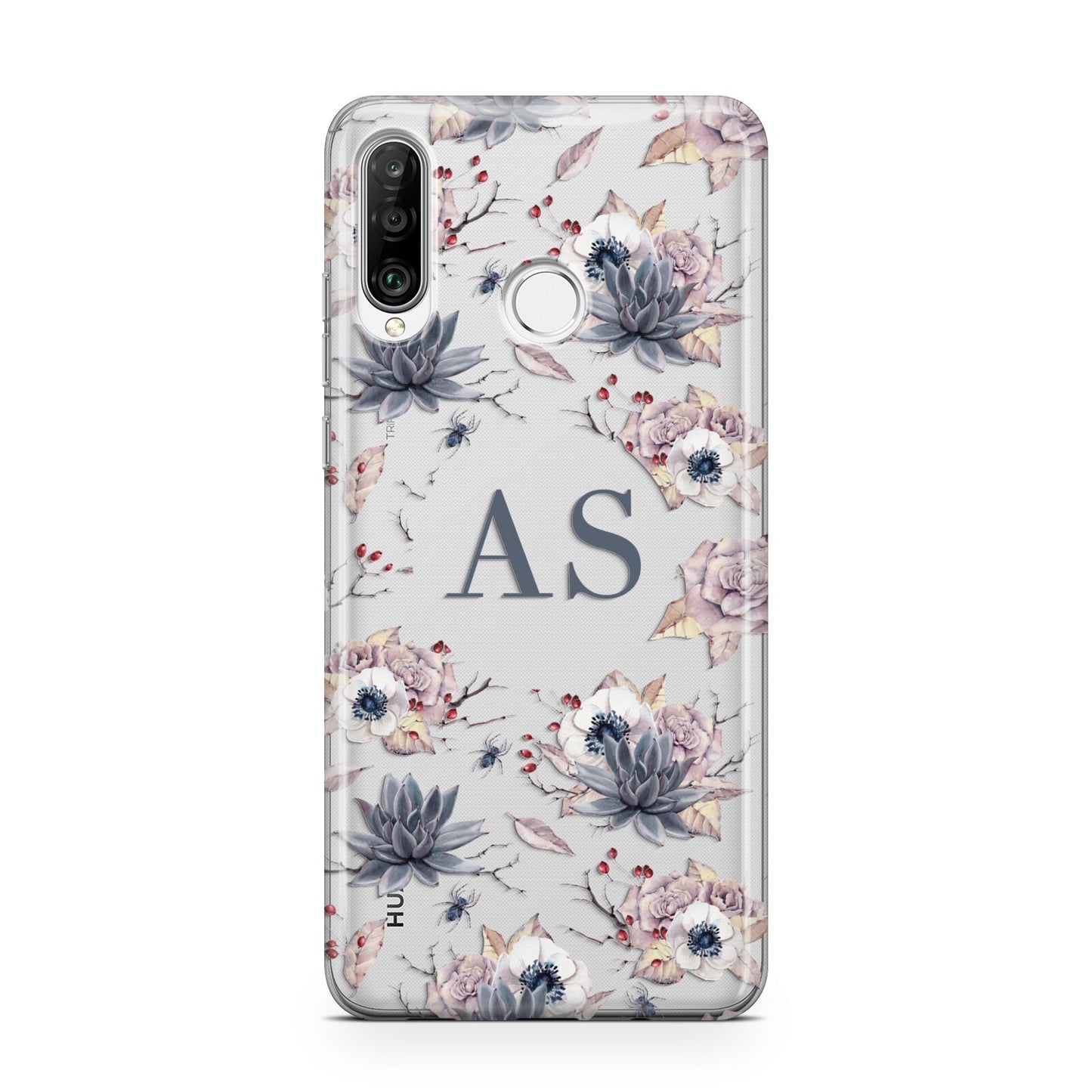 Personalised Halloween Floral Huawei P30 Lite Phone Case