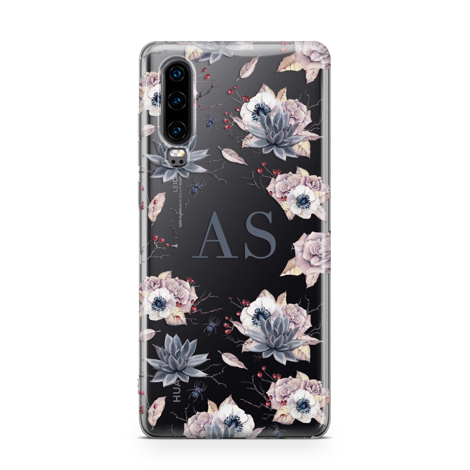 Personalised Halloween Floral Huawei P30 Phone Case