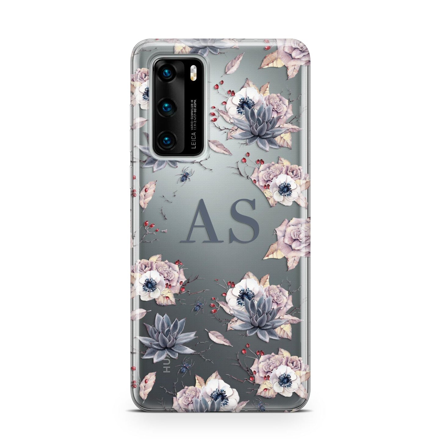 Personalised Halloween Floral Huawei P40 Phone Case