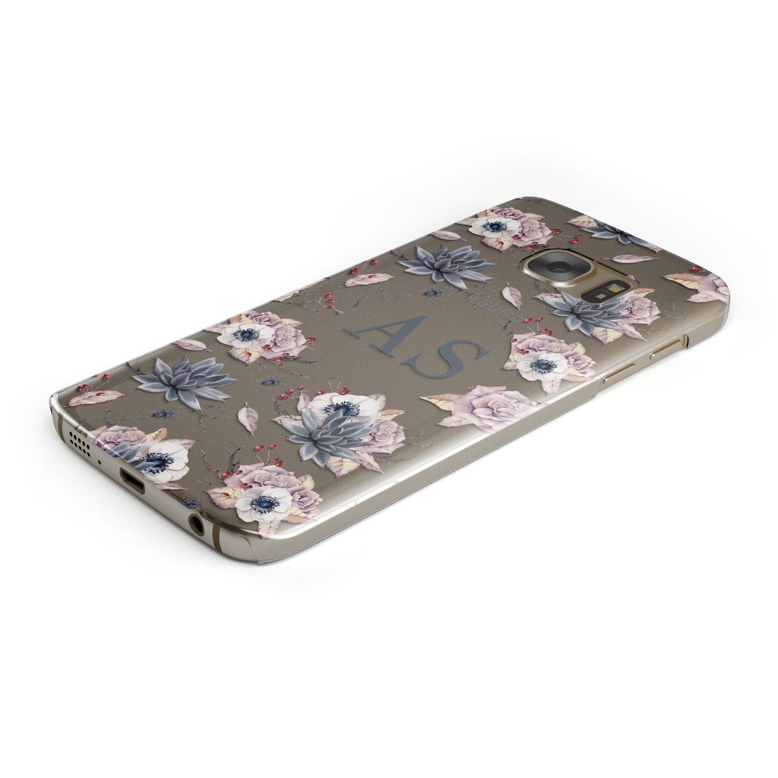 Personalised Halloween Floral Samsung Galaxy Case Bottom Cutout