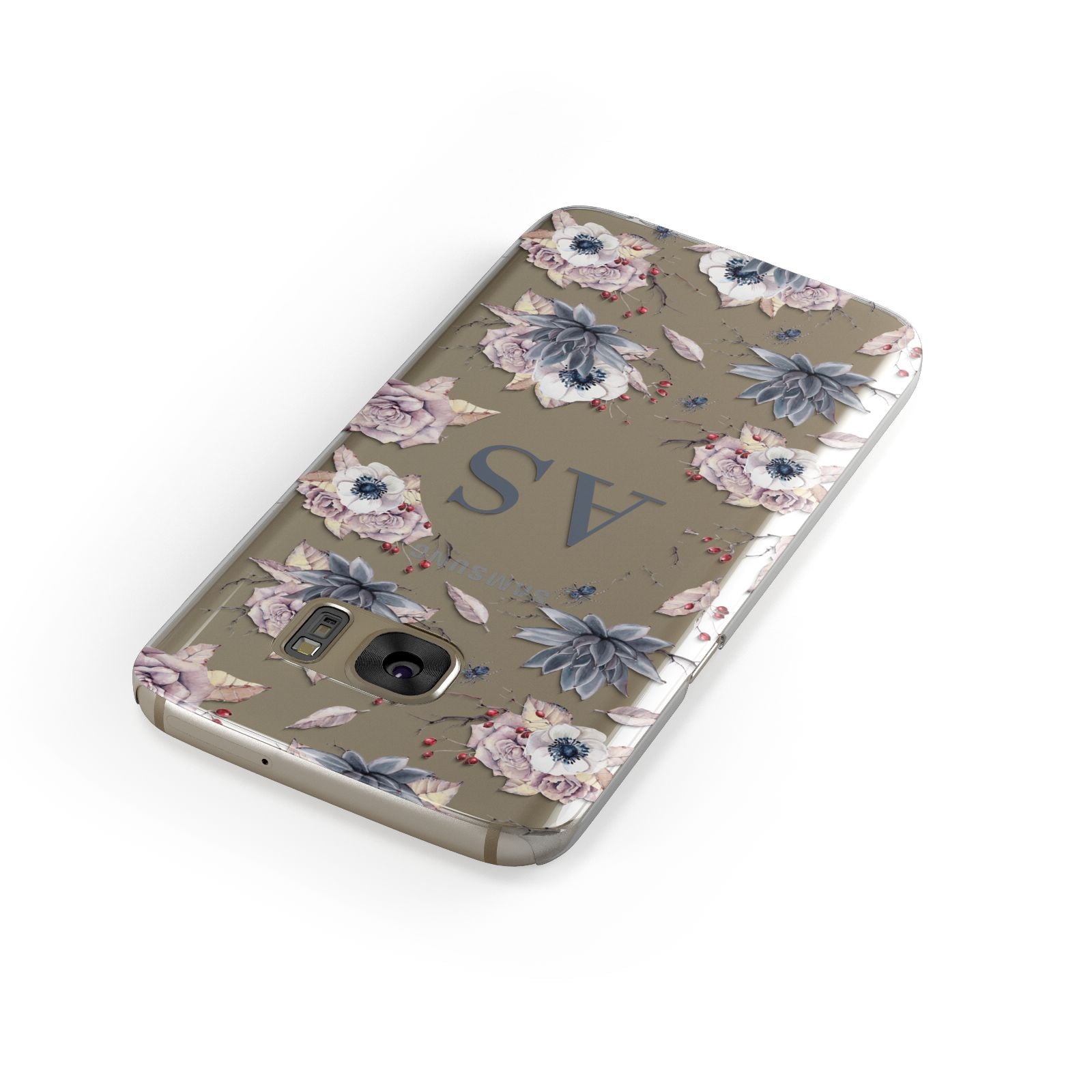 Personalised Halloween Floral Samsung Galaxy Case Front Close Up