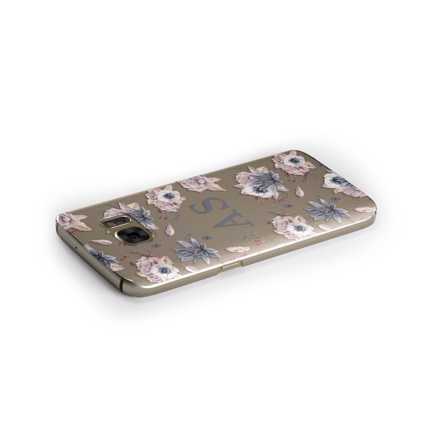 Personalised Halloween Floral Samsung Galaxy Case Side Close Up