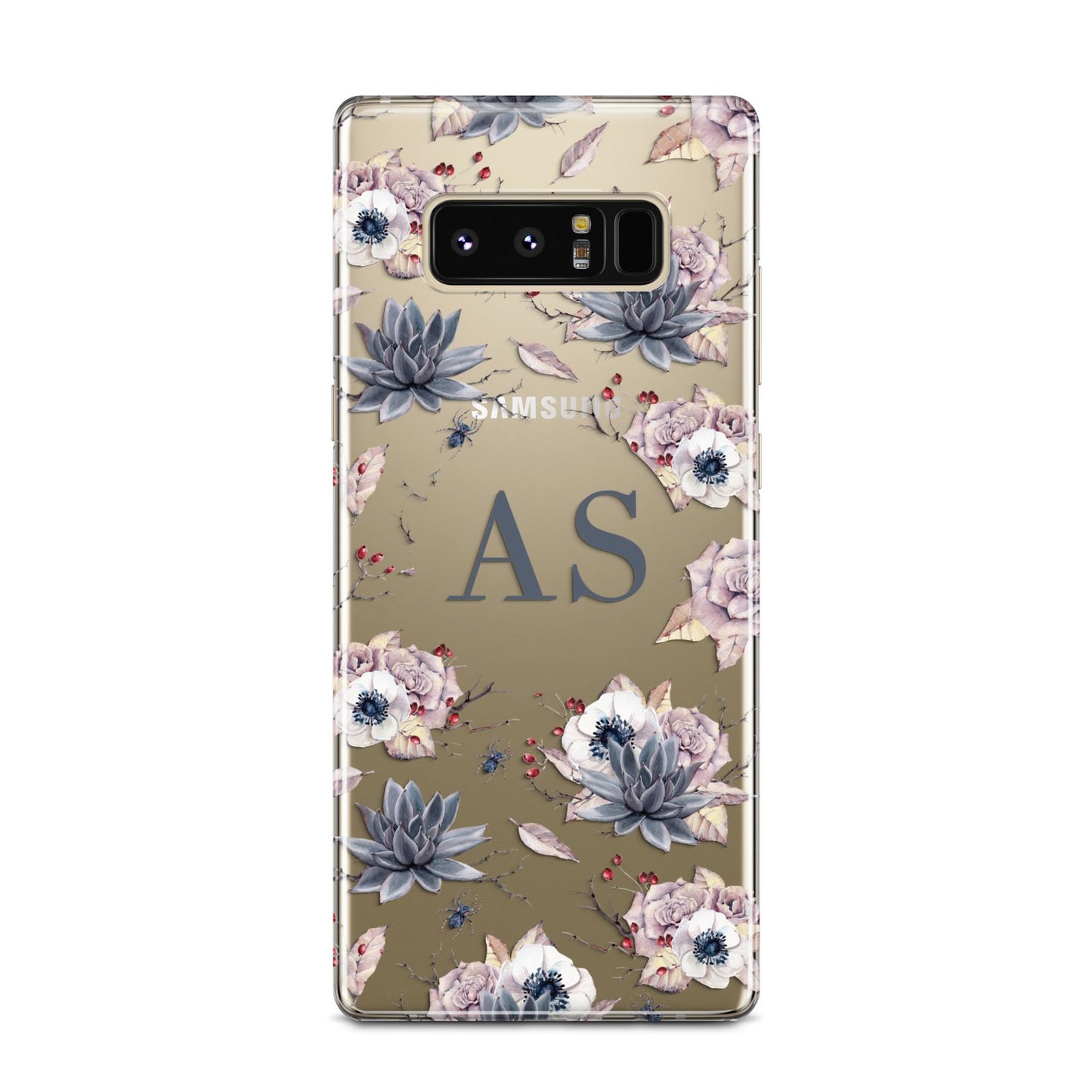 Personalised Halloween Floral Samsung Galaxy Note 8 Case