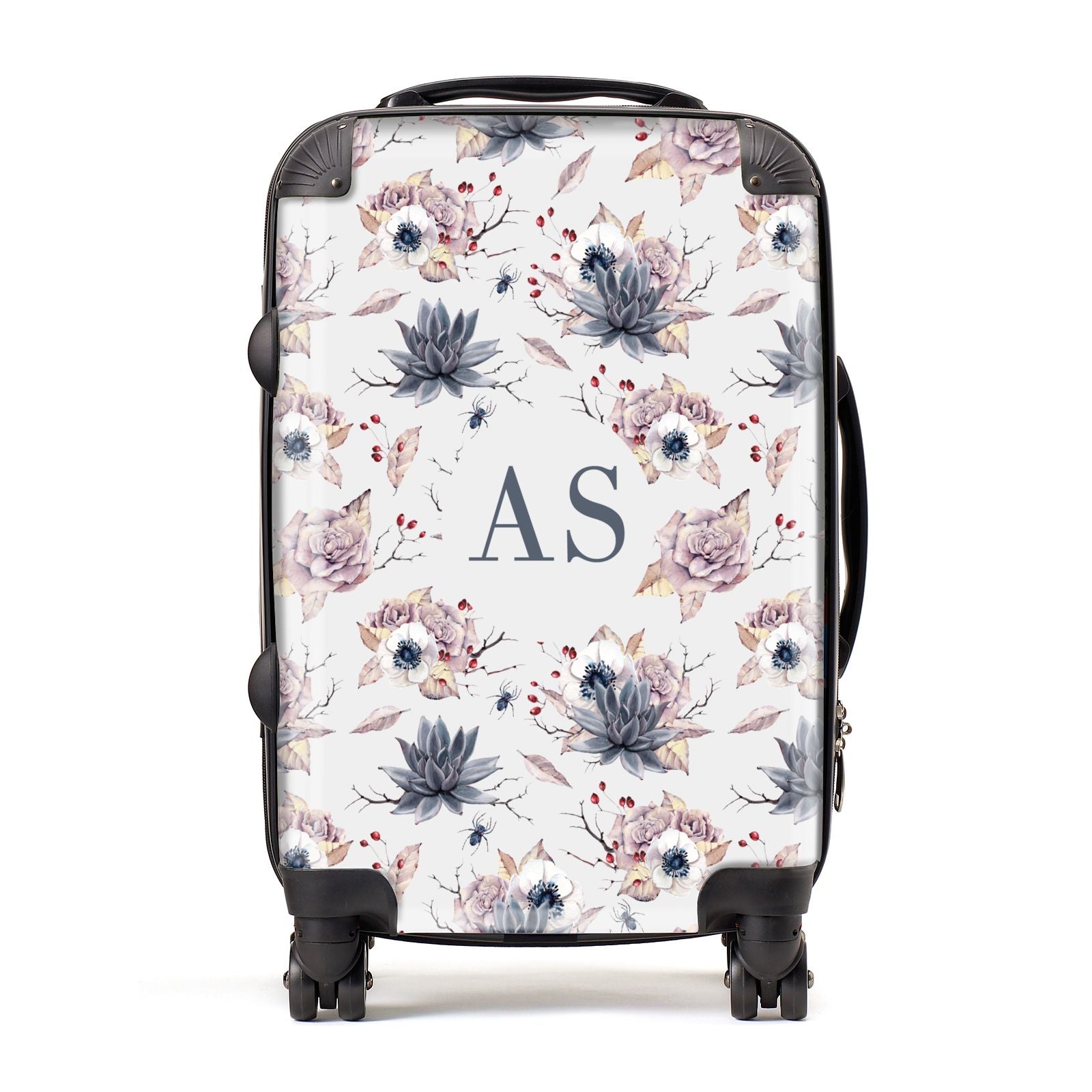 Personalised Halloween Floral Suitcase