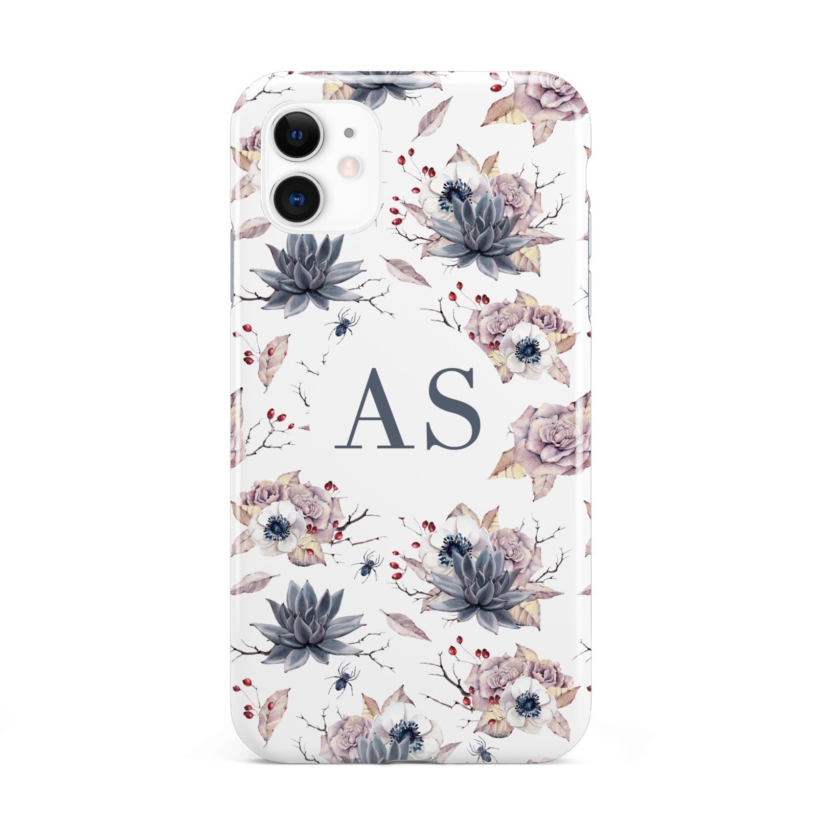 Personalised Halloween Floral iPhone 11 3D Tough Case