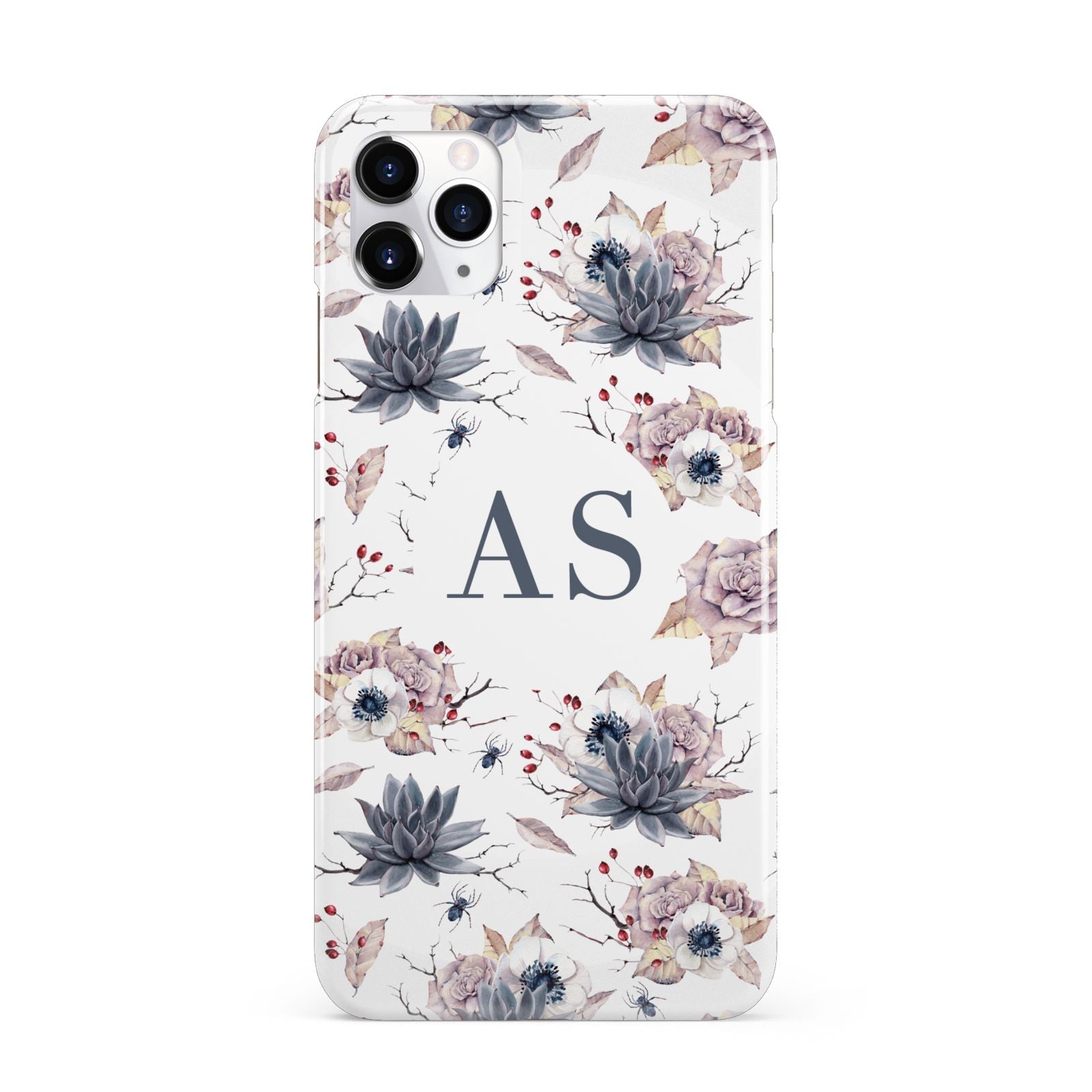 Personalised Halloween Floral iPhone 11 Pro Max 3D Snap Case