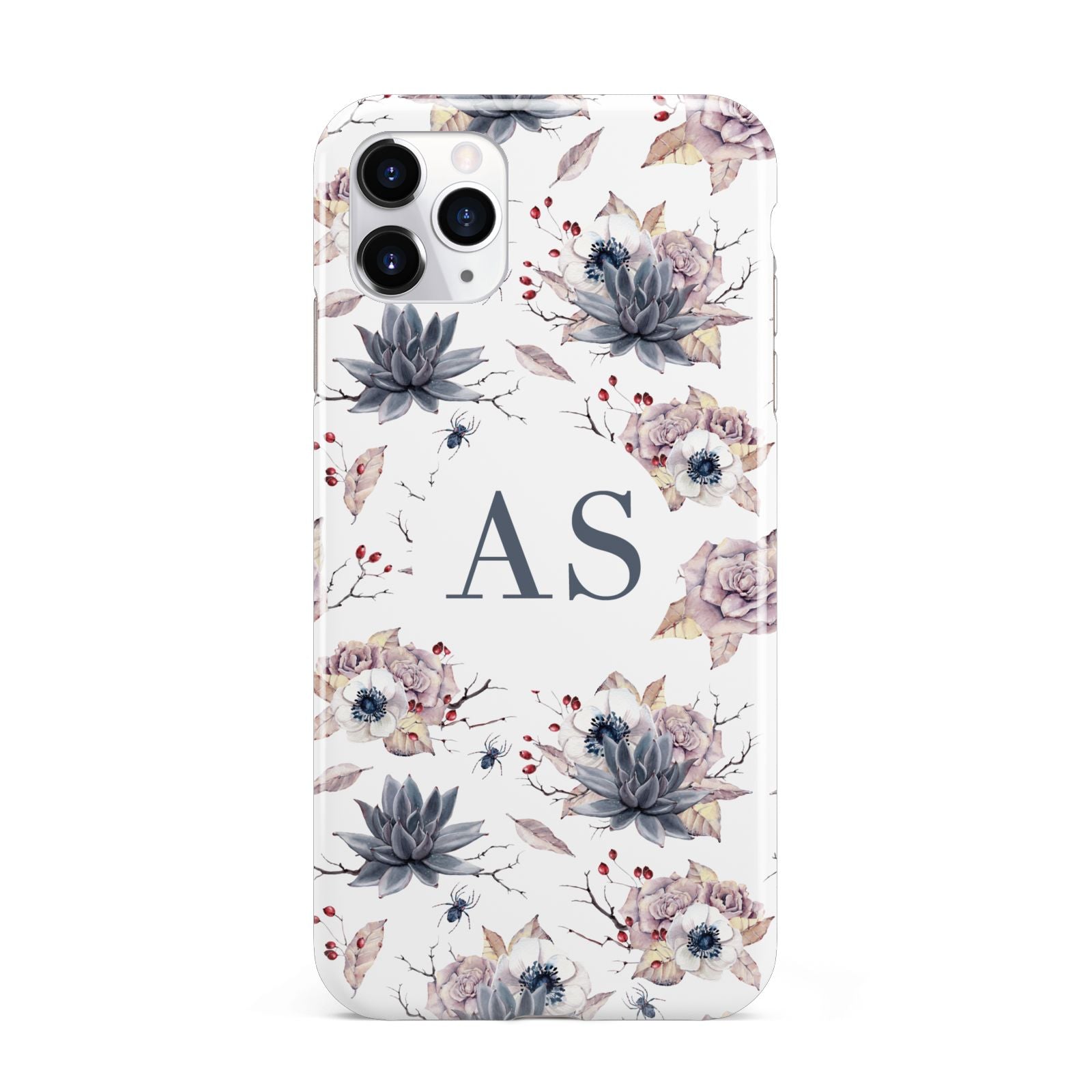 Personalised Halloween Floral iPhone 11 Pro Max 3D Tough Case