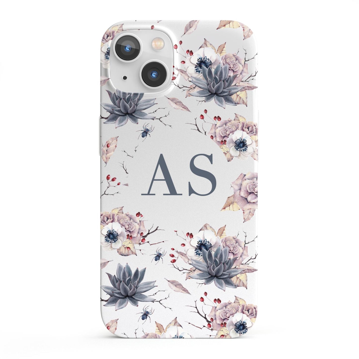 Personalised Halloween Floral iPhone 13 Full Wrap 3D Snap Case