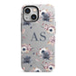 Personalised Halloween Floral iPhone 13 Mini Full Wrap 3D Tough Case
