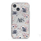 Personalised Halloween Floral iPhone 13 Mini TPU Impact Case with White Edges