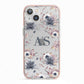 Personalised Halloween Floral iPhone 13 TPU Impact Case with Pink Edges