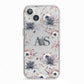 Personalised Halloween Floral iPhone 13 TPU Impact Case with White Edges