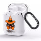Personalised Halloween Hat Cat AirPods Clear Case Side Image