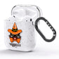 Personalised Halloween Hat Cat AirPods Glitter Case Side Image
