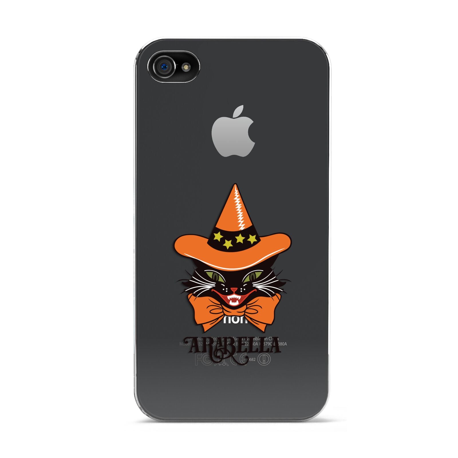 Personalised Halloween Hat Cat Apple iPhone 4s Case