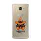 Personalised Halloween Hat Cat Samsung Galaxy A7 2016 Case on gold phone