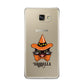 Personalised Halloween Hat Cat Samsung Galaxy A9 2016 Case on gold phone