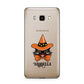 Personalised Halloween Hat Cat Samsung Galaxy J7 2016 Case on gold phone