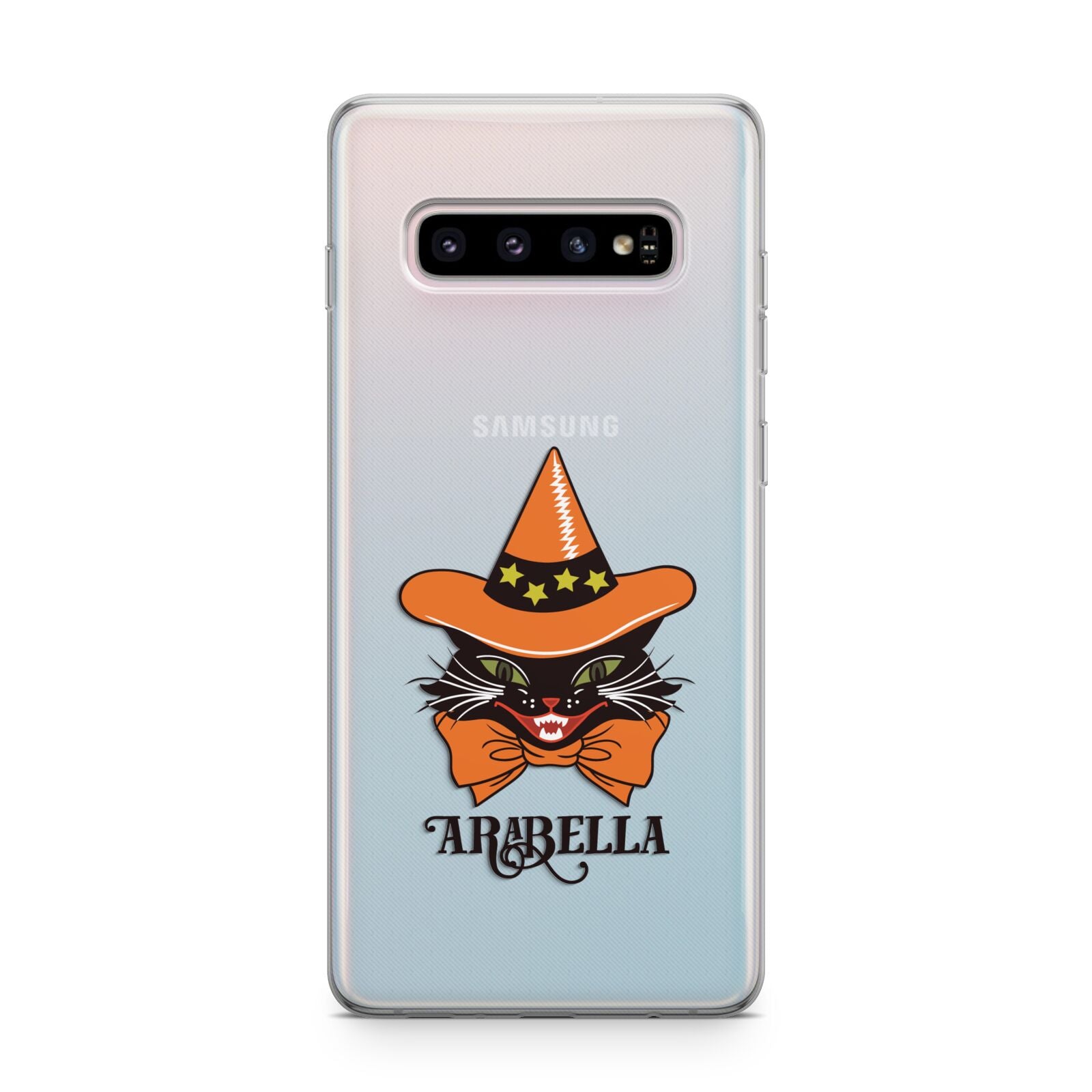 Personalised Halloween Hat Cat Samsung Galaxy S10 Plus Case