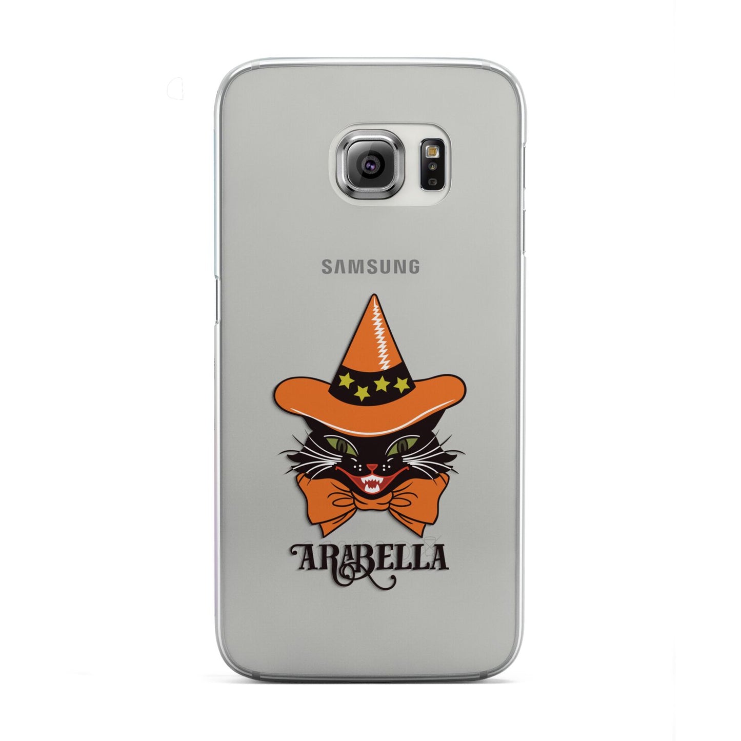 Personalised Halloween Hat Cat Samsung Galaxy S6 Edge Case