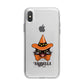 Personalised Halloween Hat Cat iPhone X Bumper Case on Silver iPhone Alternative Image 1