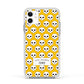 Personalised Halloween Heart Skulls Apple iPhone 11 in White with White Impact Case