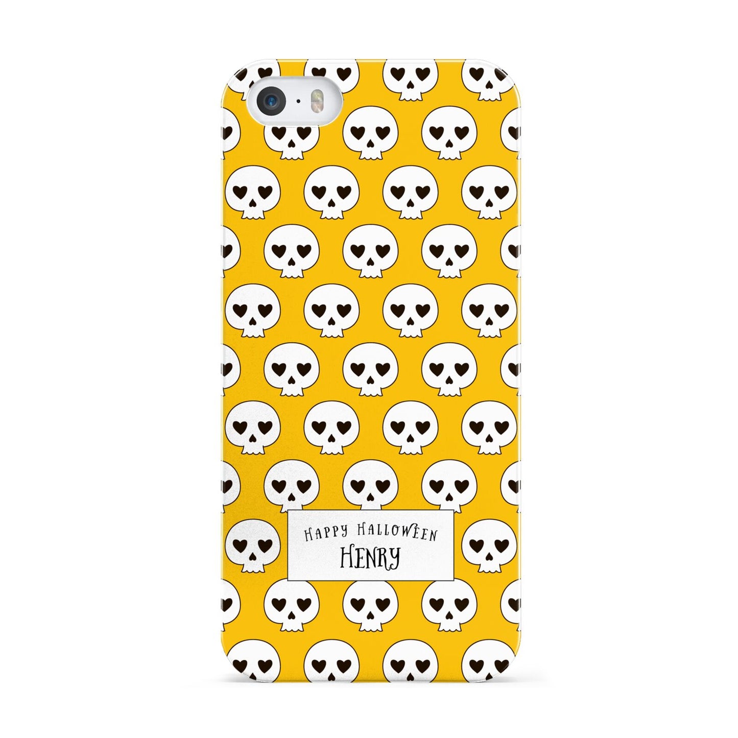 Personalised Halloween Heart Skulls Apple iPhone 5 Case