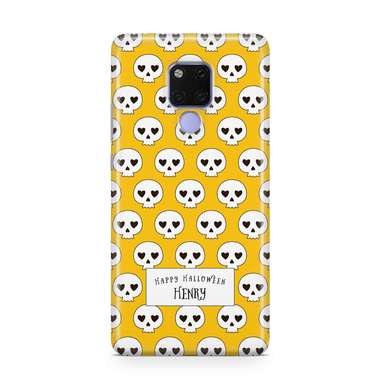 Personalised Halloween Heart Skulls Huawei Mate 20X Phone Case
