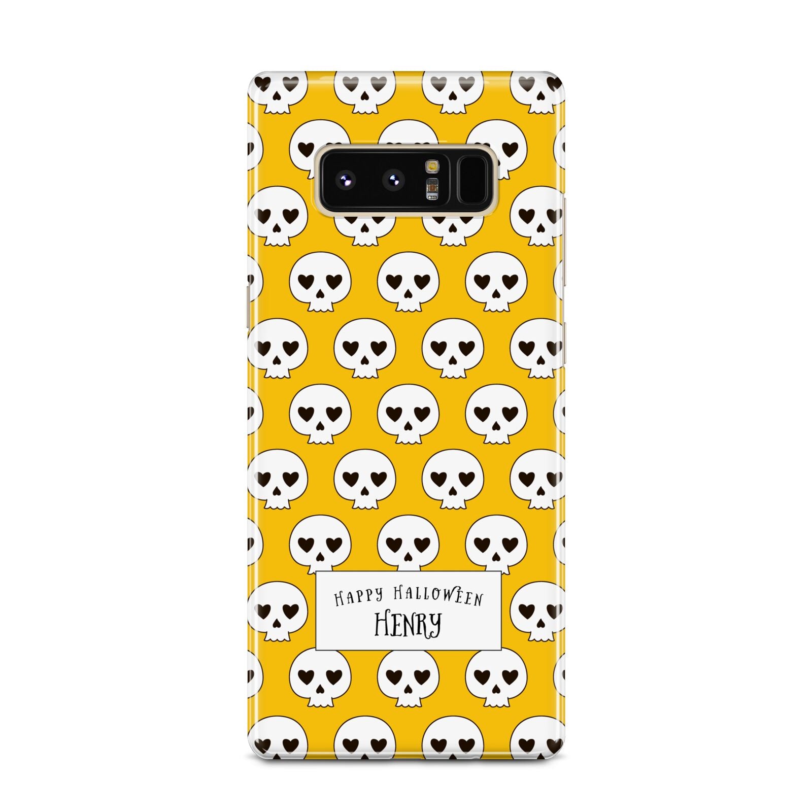 Personalised Halloween Heart Skulls Samsung Galaxy Note 8 Case