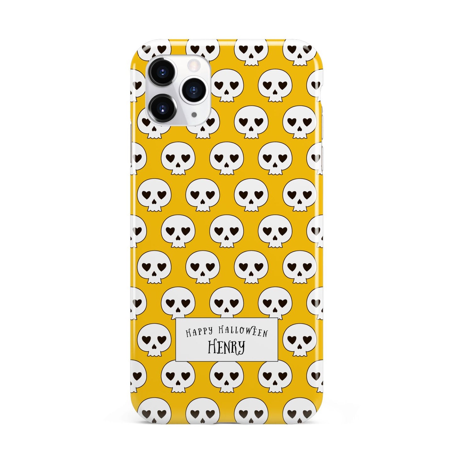 Personalised Halloween Heart Skulls iPhone 11 Pro Max 3D Tough Case